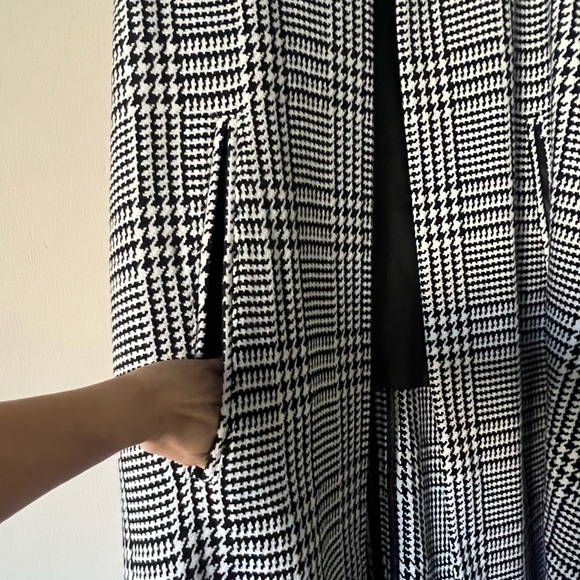 Lauren Ralph Lauren Glen Plaid Wool Blend Houndstooth Cape • M/L - Picture 5 of 10